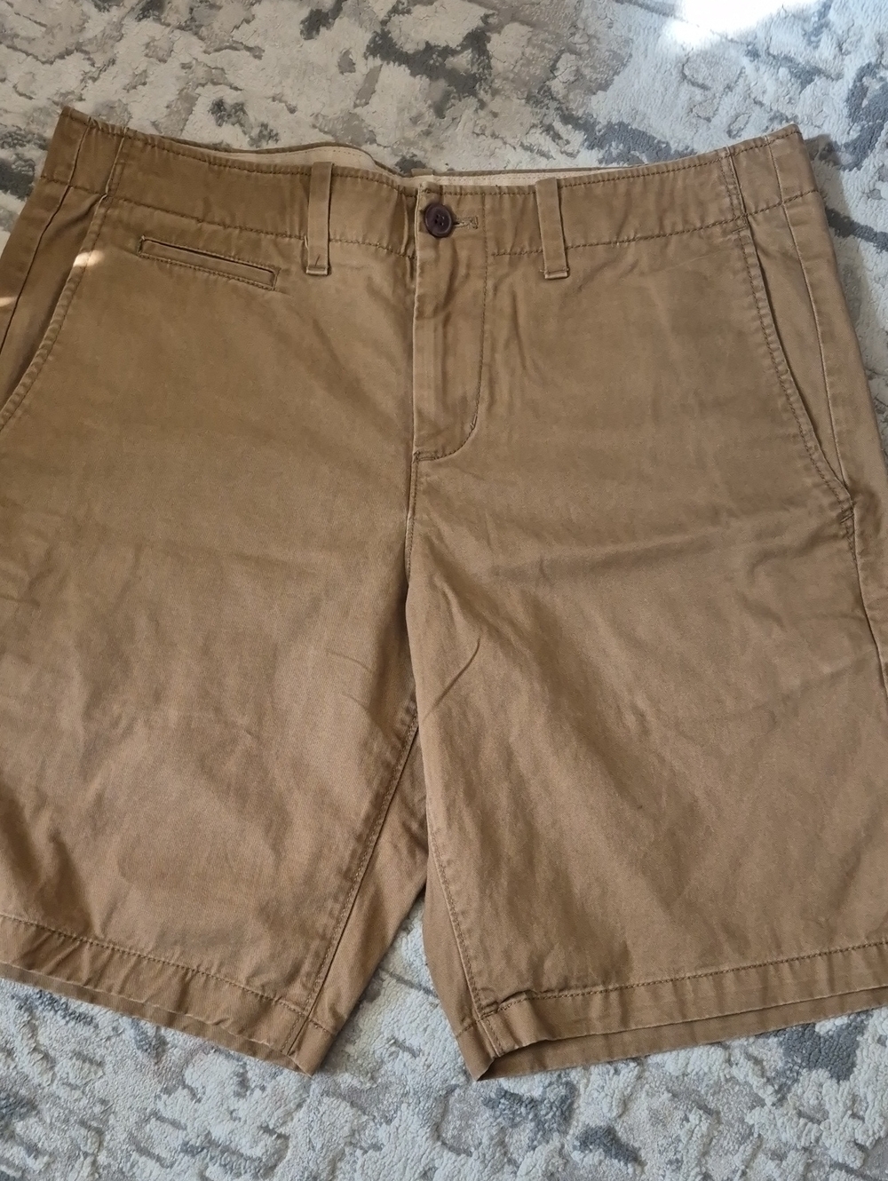 GAP Lived-In Men's Brown Chino Shorts with Orange Accent